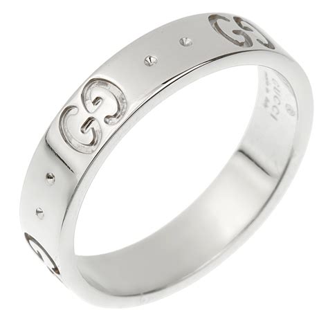 gucci icon ring white gold